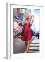 Marilyn In the City-JJ Brando-Framed Art Print