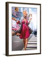 Marilyn In the City-JJ Brando-Framed Art Print