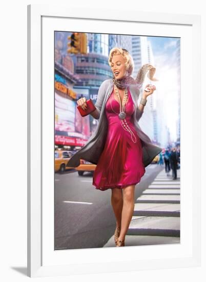 Marilyn In the City-JJ Brando-Framed Art Print