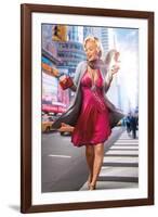 Marilyn In the City-JJ Brando-Framed Art Print