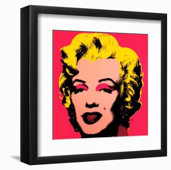 Marilyn Monroe, 1967 (hot pink)-Andy Warhol-Framed Art Print