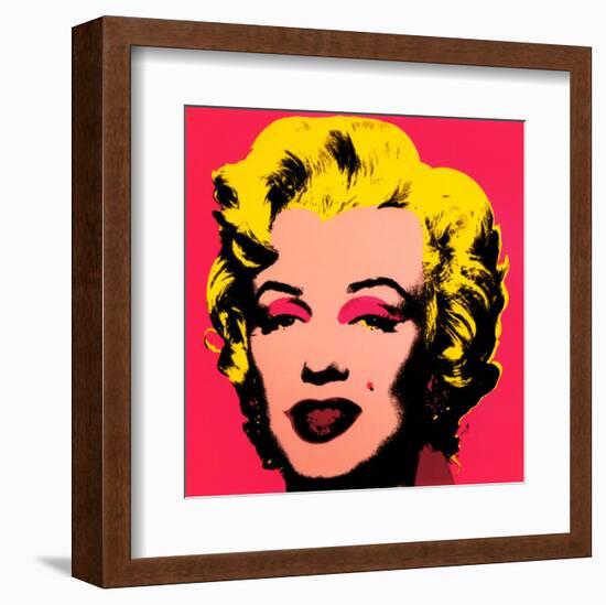 Marilyn Monroe, 1967 (hot pink)-Andy Warhol-Framed Art Print