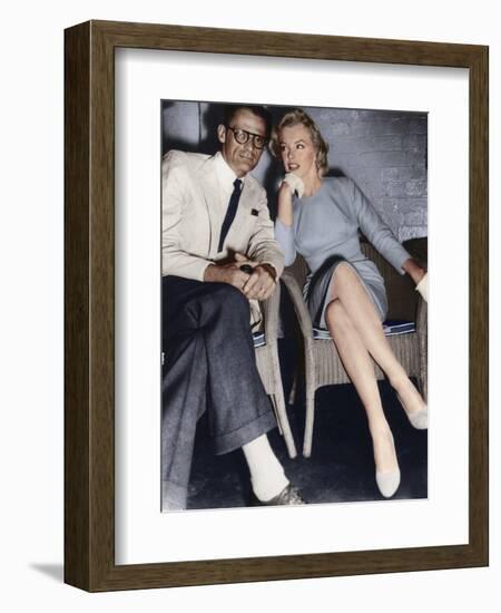 Marilyn Monroe and Arthur Miller, just arrived in London, c1956-1957-Unknown-Framed Giclee Print
