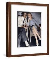 Marilyn Monroe and Arthur Miller, just arrived in London, c1956-1957-Unknown-Framed Giclee Print