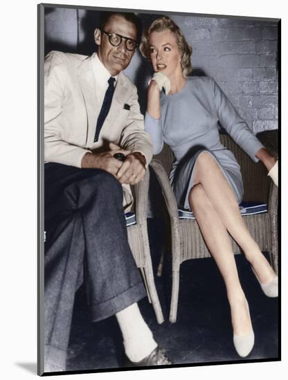 Marilyn Monroe and Arthur Miller, just arrived in London, c1956-1957-Unknown-Mounted Giclee Print