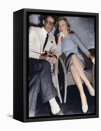 Marilyn Monroe and Arthur Miller, just arrived in London, c1956-1957-Unknown-Framed Stretched Canvas