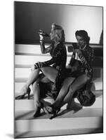Marilyn Monroe and Jane Russell During a Break While Filming "Gentlemen Prefer Blondes"-Ed Clark-Mounted Premium Photographic Print