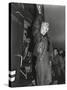 Marilyn Monroe Arriving by Helicopter at a U.S. Military Base in Korea-null-Stretched Canvas
