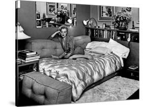 Marilyn Monroe at Home in Hollywood in 1962-null-Stretched Canvas