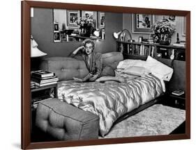 Marilyn Monroe at Home in Hollywood in 1962-null-Framed Photo