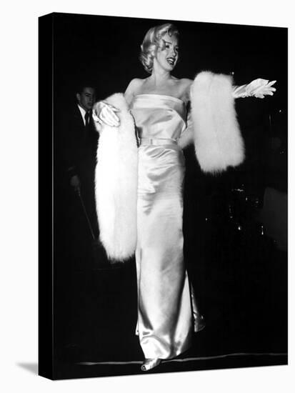 Marilyn Monroe at Premiere of Film "Call Me Madam" on March 4, 1953-null-Stretched Canvas