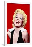 Marilyn Monroe- Big Smile In Red-null-Framed Poster