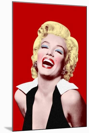 Marilyn Monroe- Big Smile In Red-null-Mounted Poster