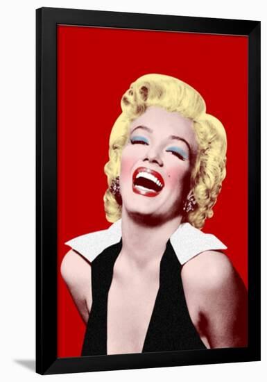 Marilyn Monroe- Big Smile In Red-null-Framed Poster