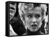 Marilyn Monroe Face Reporters After Announcement Divorce From Baseball Great Joe DiMaggio-George Silk-Framed Stretched Canvas