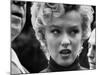 Marilyn Monroe Face Reporters After Announcement Divorce From Baseball Great Joe DiMaggio-George Silk-Mounted Premium Photographic Print