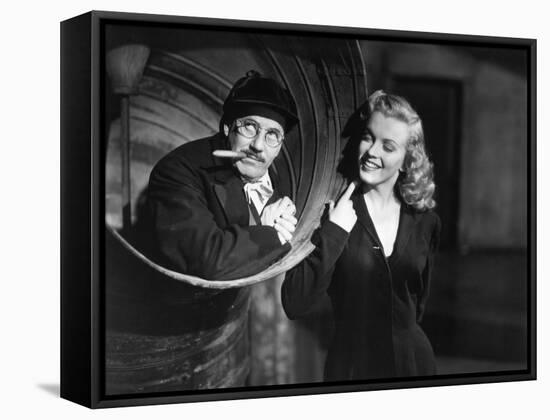 Marilyn Monroe, Groucho Marx, Love Happy, 1949-null-Framed Stretched Canvas