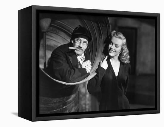 Marilyn Monroe, Groucho Marx, Love Happy, 1949-null-Framed Stretched Canvas