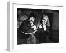 Marilyn Monroe, Groucho Marx, Love Happy, 1949-null-Framed Photographic Print