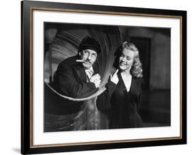 Marilyn Monroe, Groucho Marx, Love Happy, 1949-null-Framed Photographic Print