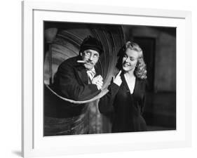 Marilyn Monroe, Groucho Marx, Love Happy, 1949-null-Framed Photographic Print