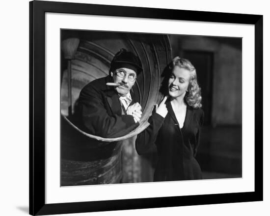 Marilyn Monroe, Groucho Marx, Love Happy, 1949-null-Framed Photographic Print