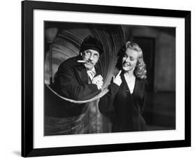 Marilyn Monroe, Groucho Marx, Love Happy, 1949-null-Framed Photographic Print