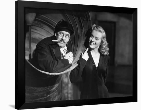 Marilyn Monroe, Groucho Marx, Love Happy, 1949-null-Framed Photographic Print