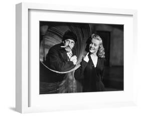 Marilyn Monroe, Groucho Marx, Love Happy, 1949-null-Framed Photographic Print