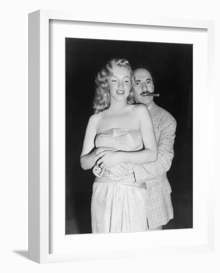 Marilyn Monroe, Groucho Marx, Love Happy, 1949-null-Framed Photographic Print