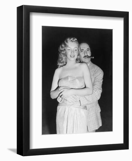 Marilyn Monroe, Groucho Marx, Love Happy, 1949-null-Framed Photographic Print