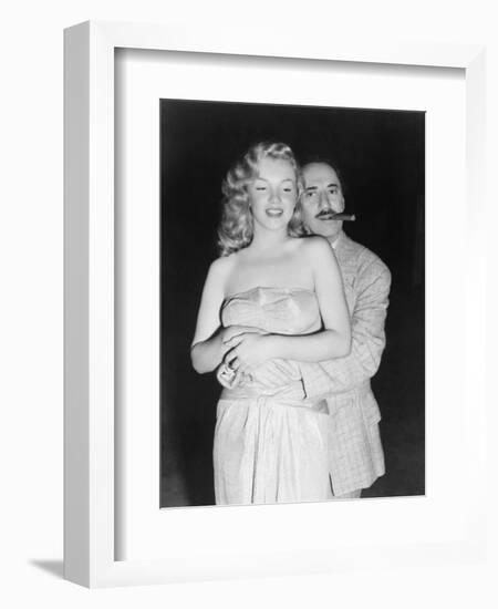 Marilyn Monroe, Groucho Marx, Love Happy, 1949-null-Framed Photographic Print