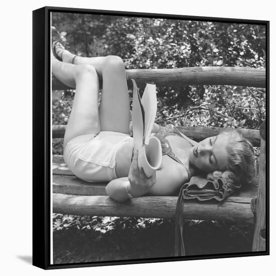 Marilyn Monroe in California-Ed Clark-Framed Stretched Canvas