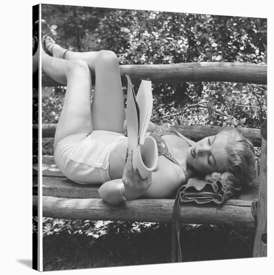 Marilyn Monroe in California-Ed Clark-Stretched Canvas