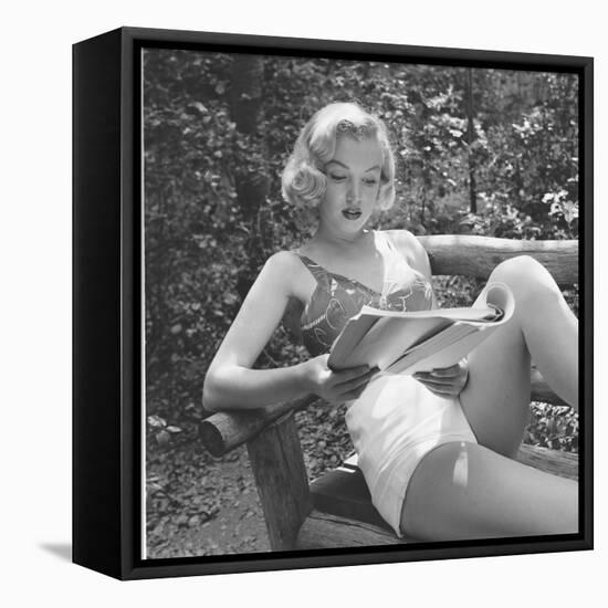 Marilyn Monroe in California-Ed Clark-Framed Stretched Canvas