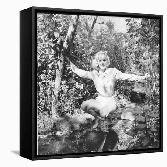 Marilyn Monroe in California-Ed Clark-Framed Stretched Canvas