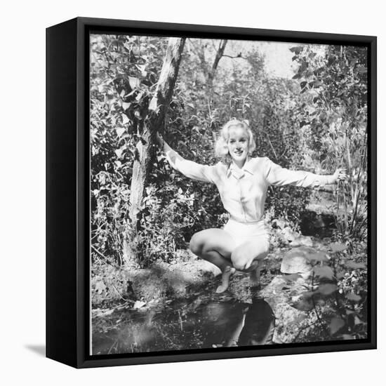 Marilyn Monroe in California-Ed Clark-Framed Stretched Canvas