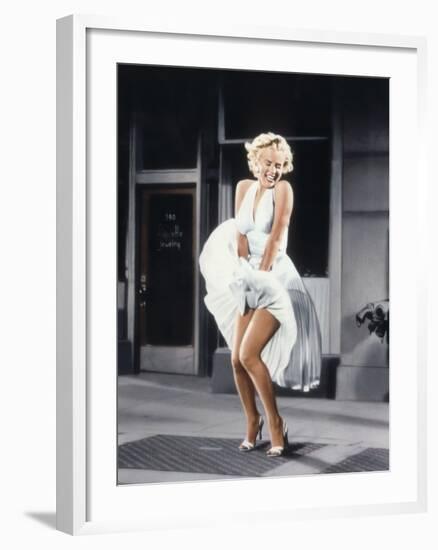 Marilyn Monroe in 'The Seven Year Itch', 1955-null-Framed Photo