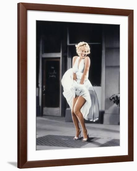 Marilyn Monroe in 'The Seven Year Itch', 1955-null-Framed Photo