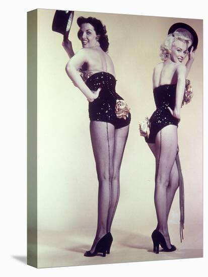 Marilyn Monroe, Jane Russell "Gentlemen Prefer Blondes" 1953, Directed by Howard Hawks-null-Stretched Canvas