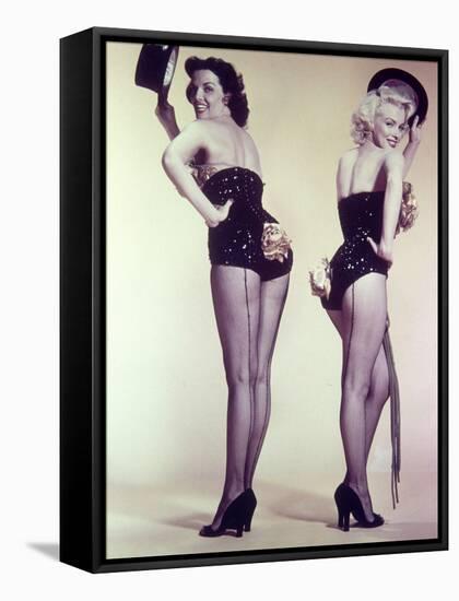 Marilyn Monroe, Jane Russell "Gentlemen Prefer Blondes" 1953, Directed by Howard Hawks-null-Framed Stretched Canvas
