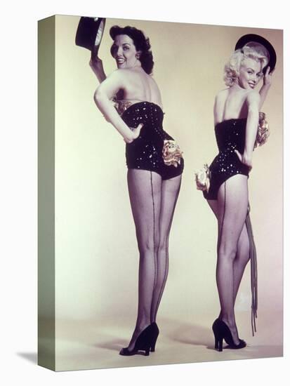 Marilyn Monroe, Jane Russell "Gentlemen Prefer Blondes" 1953, Directed by Howard Hawks-null-Stretched Canvas