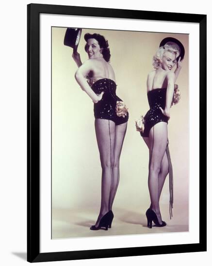 Marilyn Monroe, Jane Russell "Gentlemen Prefer Blondes" 1953, Directed by Howard Hawks-null-Framed Photographic Print