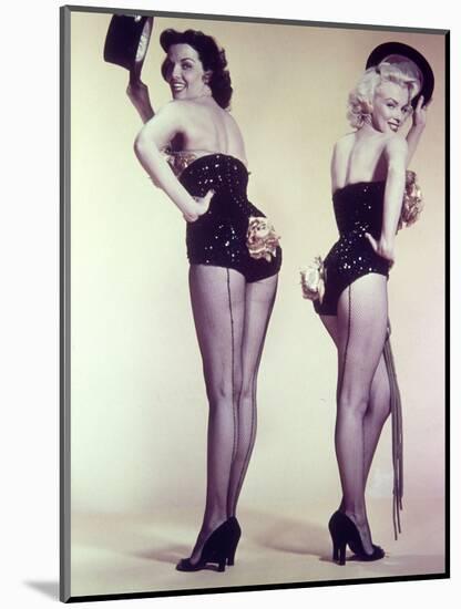 Marilyn Monroe, Jane Russell "Gentlemen Prefer Blondes" 1953, Directed by Howard Hawks-null-Mounted Photographic Print