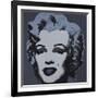 Marilyn Monroe (Marilyn), 1967 (black)-Andy Warhol-Framed Art Print