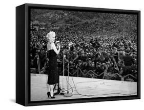 Marilyn Monroe Named "Member of Honour of the 25E Division" on February 16-19, 1954-null-Framed Stretched Canvas