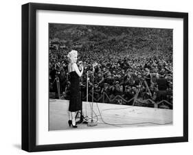Marilyn Monroe Named "Member of Honour of the 25E Division" on February 16-19, 1954-null-Framed Photo