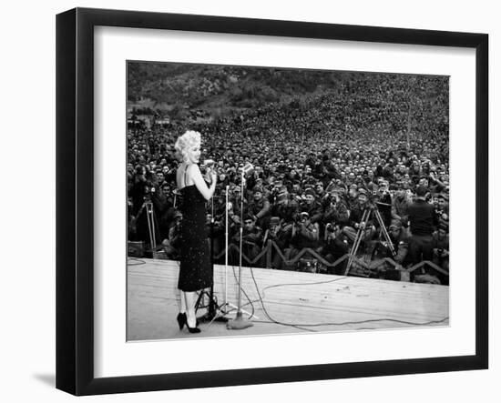 Marilyn Monroe Named "Member of Honour of the 25E Division" on February 16-19, 1954-null-Framed Photo