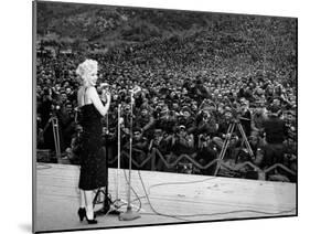 Marilyn Monroe Named "Member of Honour of the 25E Division" on February 16-19, 1954-null-Mounted Photo