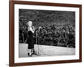 Marilyn Monroe Named "Member of Honour of the 25E Division" on February 16-19, 1954-null-Framed Photo